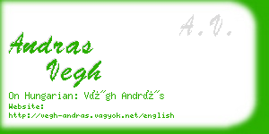 andras vegh business card